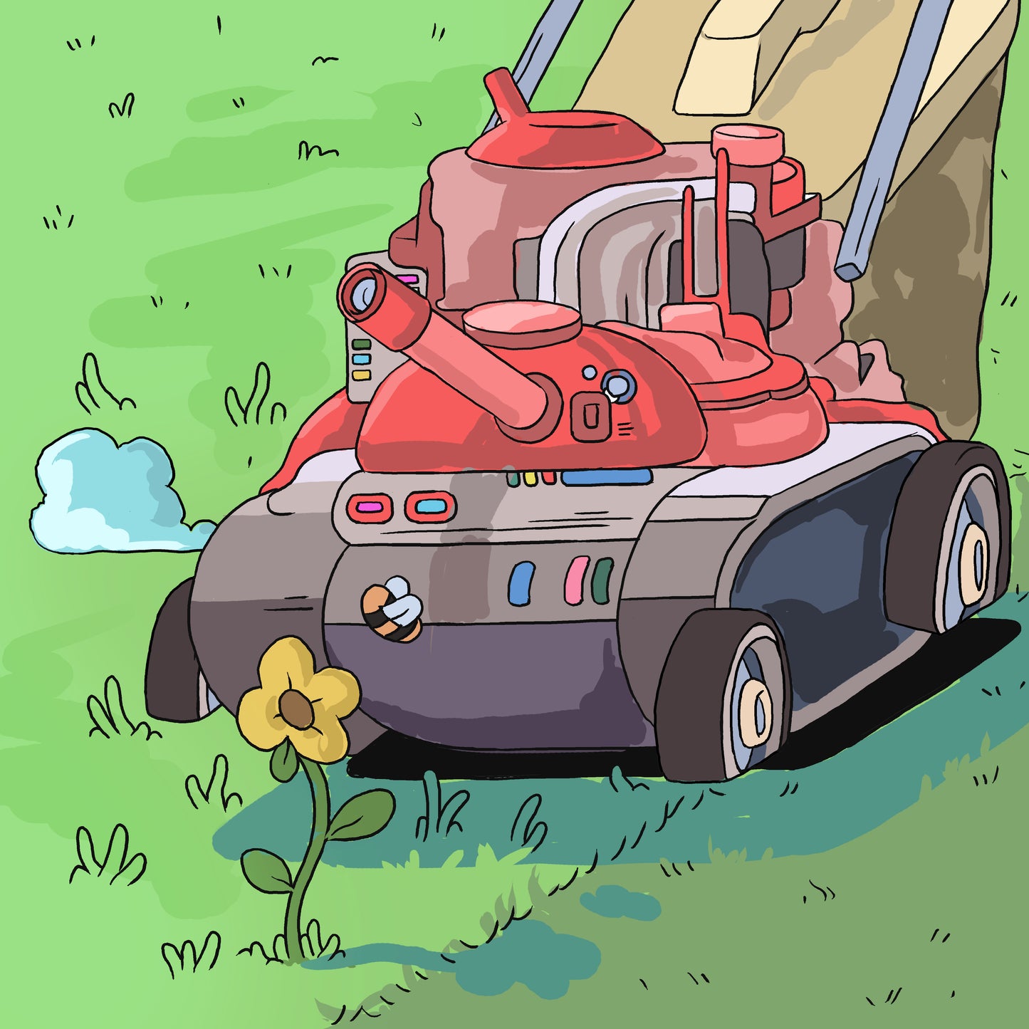 Tank Flower / Stand Up to the Machine - Print